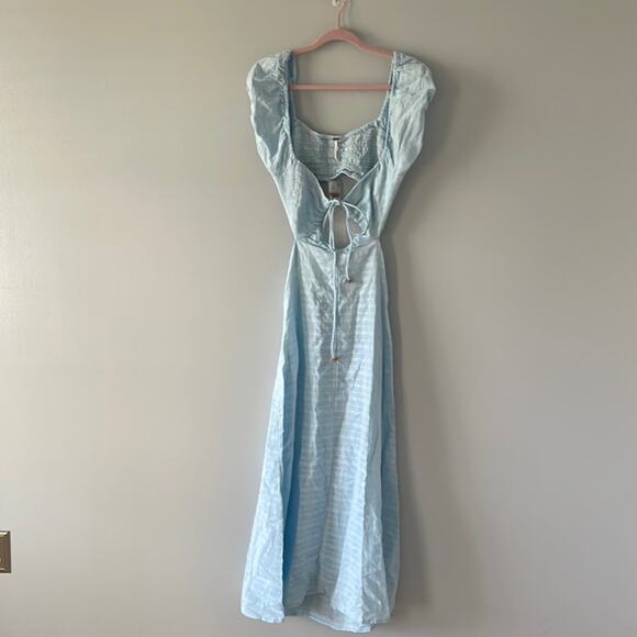Free People Dresses & Skirts - Free People Extra Dose Midi Dress Size  Blue Size Medium Brand New With …